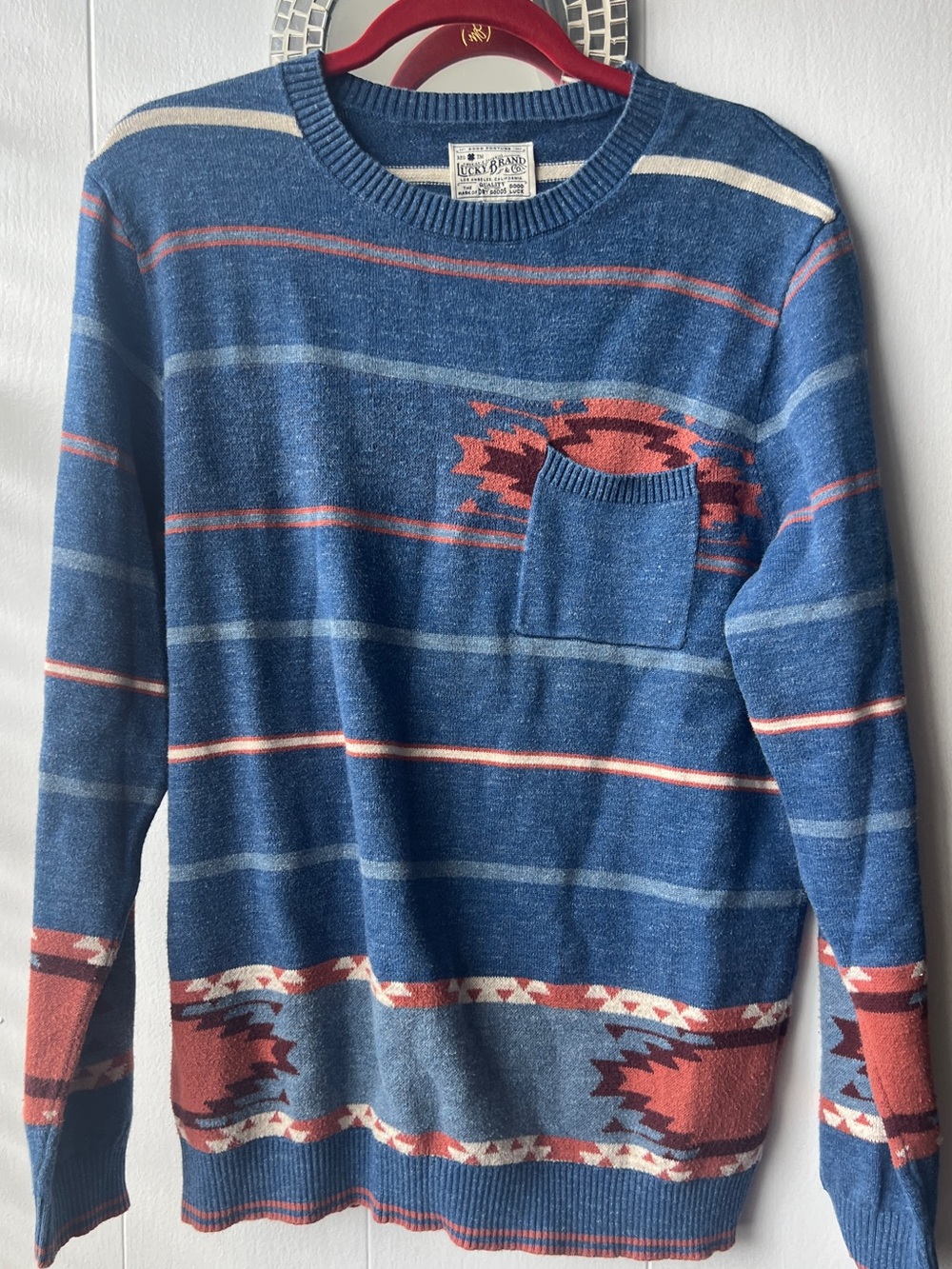 Lucky Brand Men's Aztec, Tribal Western Hippie, Arizona, Boho Preppy